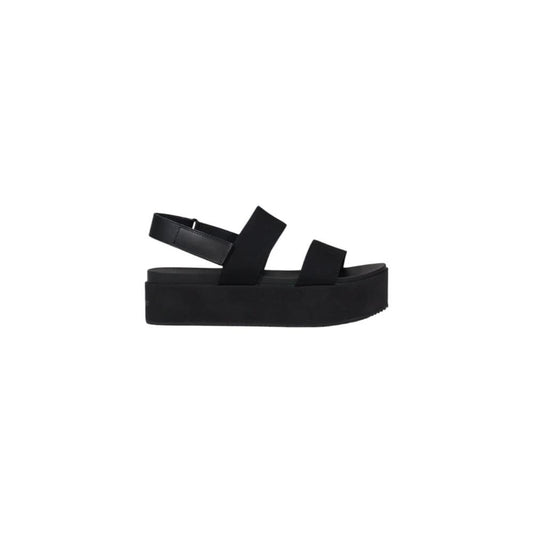 Calvin Klein Jeans Black Organic Cotton Platform Sandals by Calvin Klein Jeans