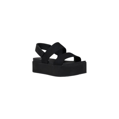 Calvin Klein Jeans Black Organic Cotton Platform Sandals by Calvin Klein Jeans