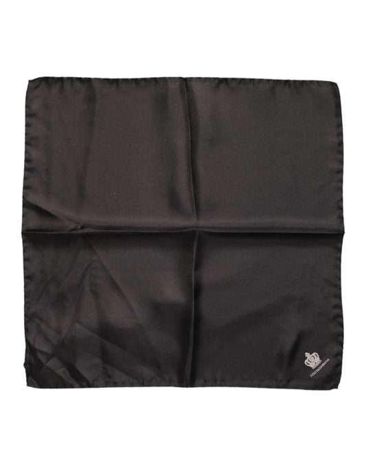 Foulard Dolce & Gabbana homme DG Crown carré en soie marron – MS7526