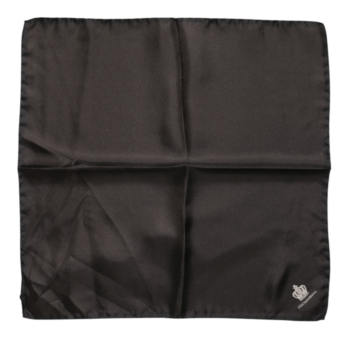 Foulard Dolce & Gabbana homme DG Crown carré en soie marron – MS7526