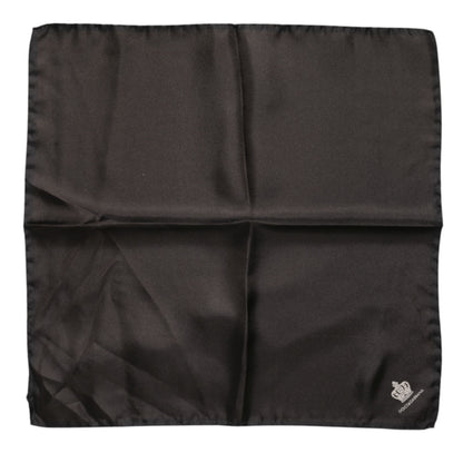 Foulard Dolce & Gabbana homme DG Crown carré en soie marron – MS7526