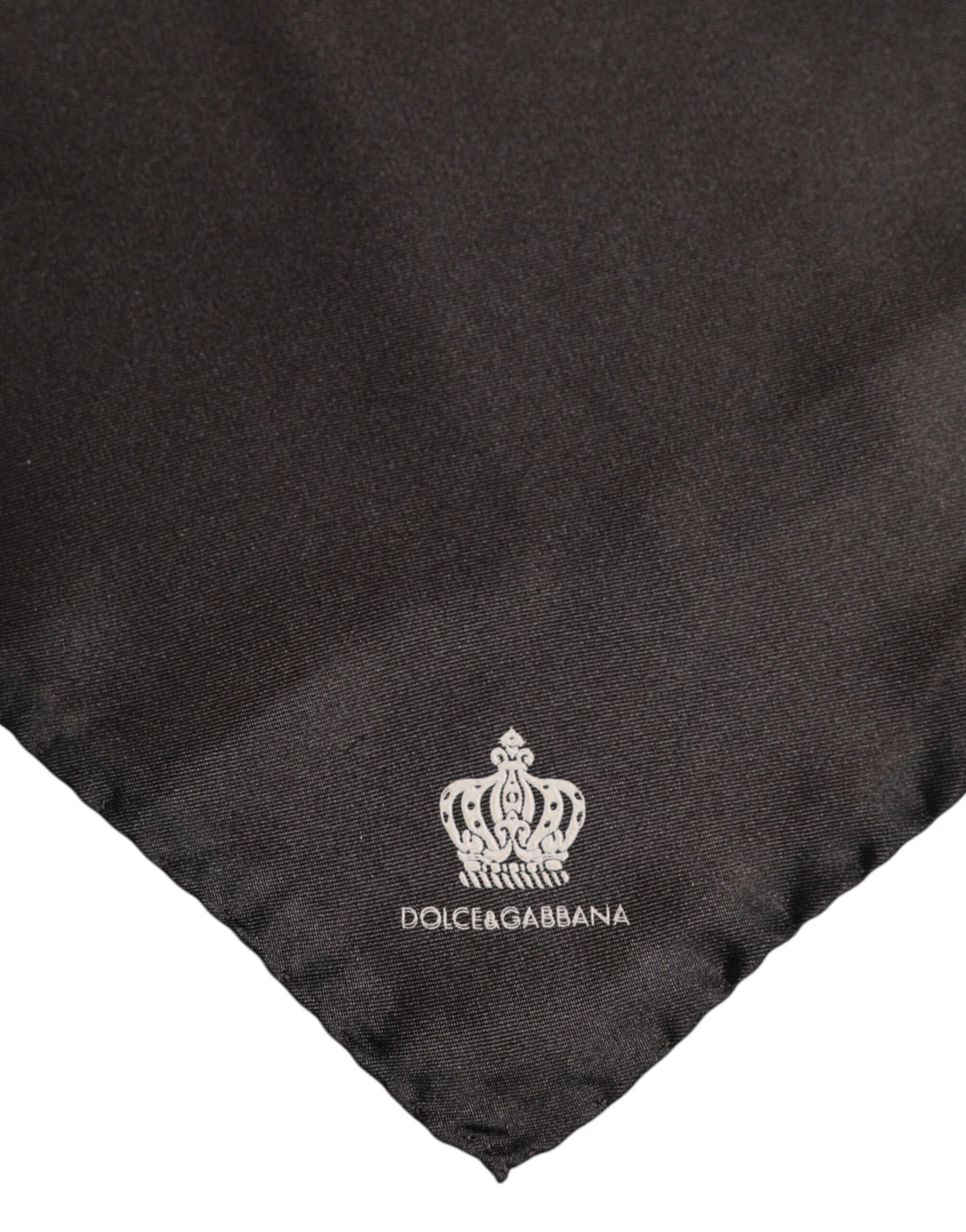 Foulard Dolce & Gabbana homme DG Crown carré en soie marron – MS7526
