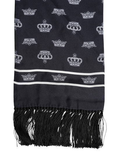 Écharpe fine Dolce & Gabbana homme en soie noir – MS7536
