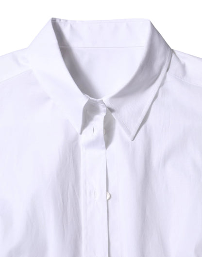 Dolce & Gabbana White Cotton Collared Long Sleeves Shirt Top by Dolce & Gabbana