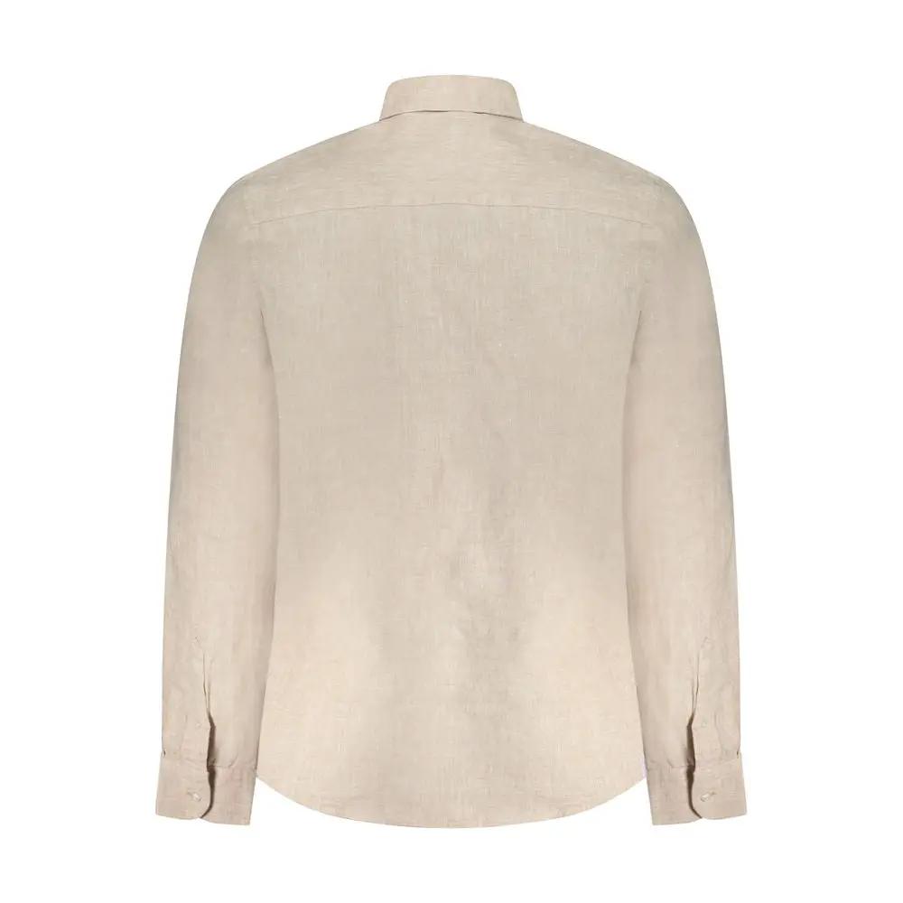 North Sails Beige Linen Men Shirt by North Sails