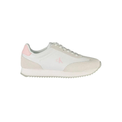 Calvin Klein Bianco Leather Woman Sneaker by Calvin Klein
