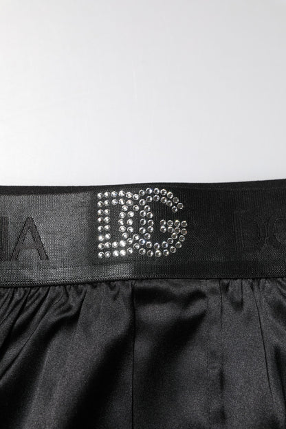 Dolce & Gabbana Black Logo Waist Regular Boxer Shorts Underwear
