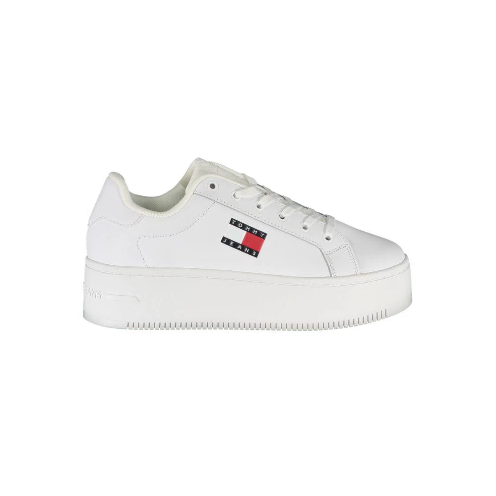 Tommy Hilfiger White Leather Women Sneaker by Tommy Hilfiger