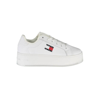 Tommy Hilfiger White Leather Women Sneaker by Tommy Hilfiger