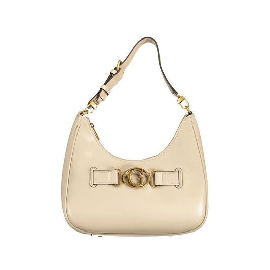Guess Jeans Beige Polyurethane Women's Shoulder Bag by Guess Jeans