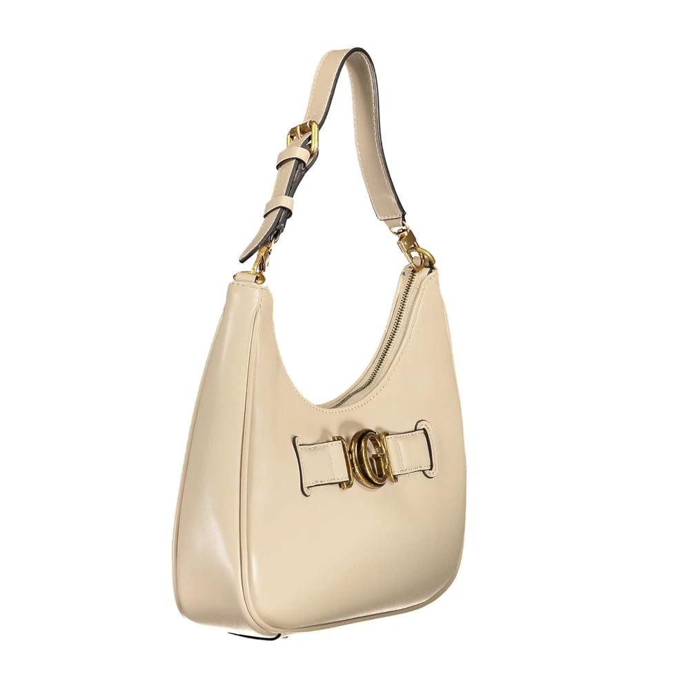 Guess Jeans Beige Polyurethane Women's Shoulder Bag by Guess Jeans