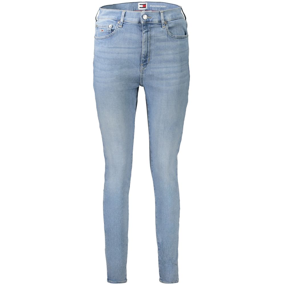 Jean Tommy Hilfiger femme Sylvia skinny taille haute en coton bleu clair – TO-31914