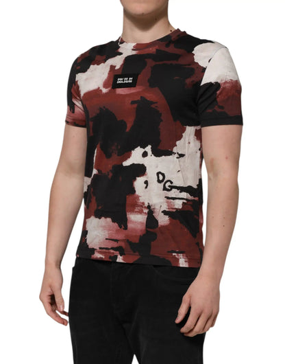 Dolce & Gabbana Multicolor Camouflage Men Crew Neck T-shirt by Dolce & Gabbana