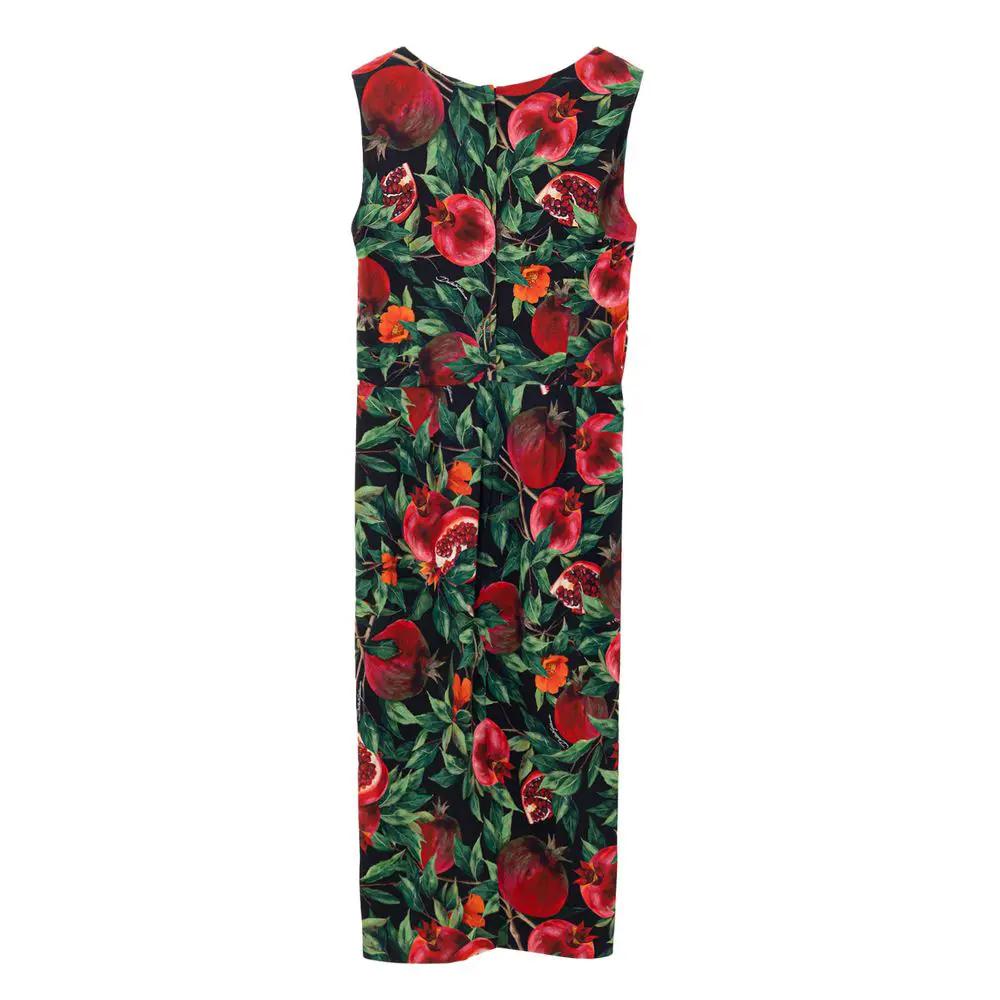 Dolce & Gabbana Bicolor Viscose Long Dress by Dolce & Gabbana