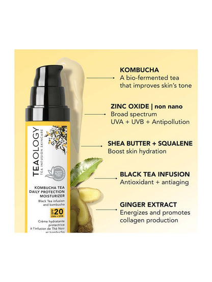 Teaology Kombucha Tea Crème Hydratante Protectrice SPF20 – 50 ml