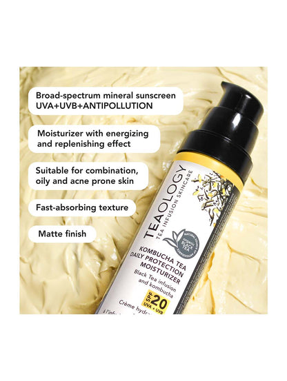 Teaology Kombucha Tea Crème Hydratante Protectrice SPF20 – 50 ml