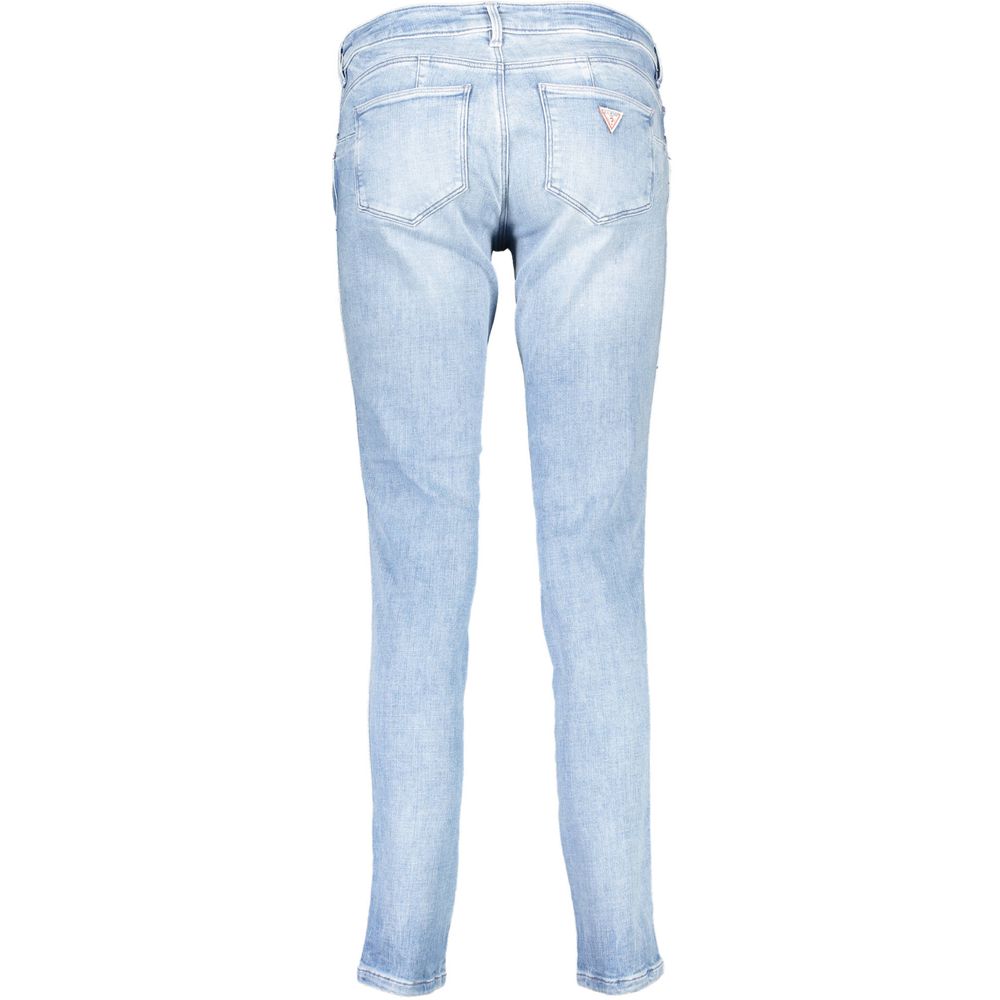 Jean Guess Jeans femme skinny taille mi-haute en coton bio bleu clair – GU-4928
