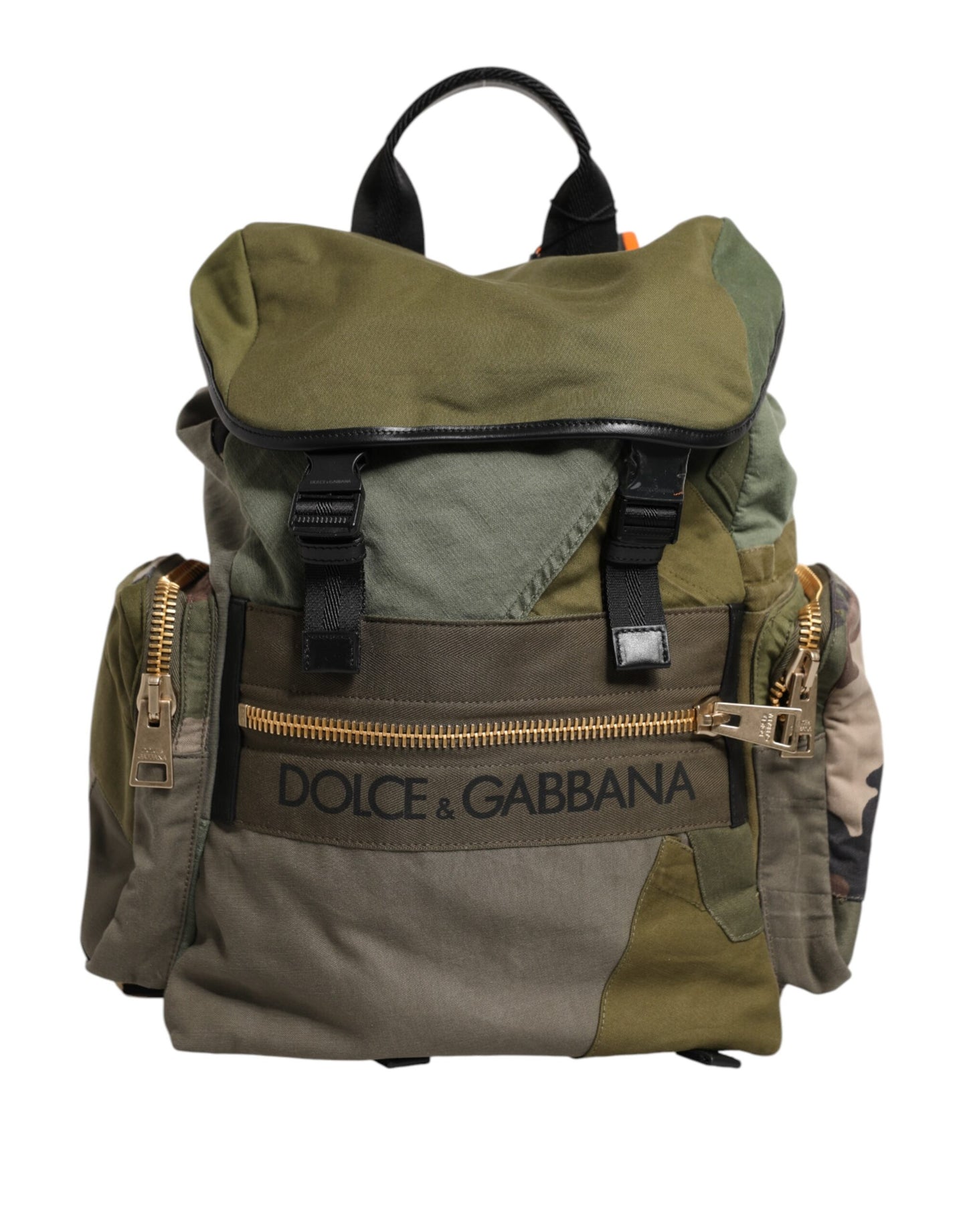 Dolce Et Gabbana Sac À Dos Patchwork Militaire Vert Camouflage De Luxe Rucksack