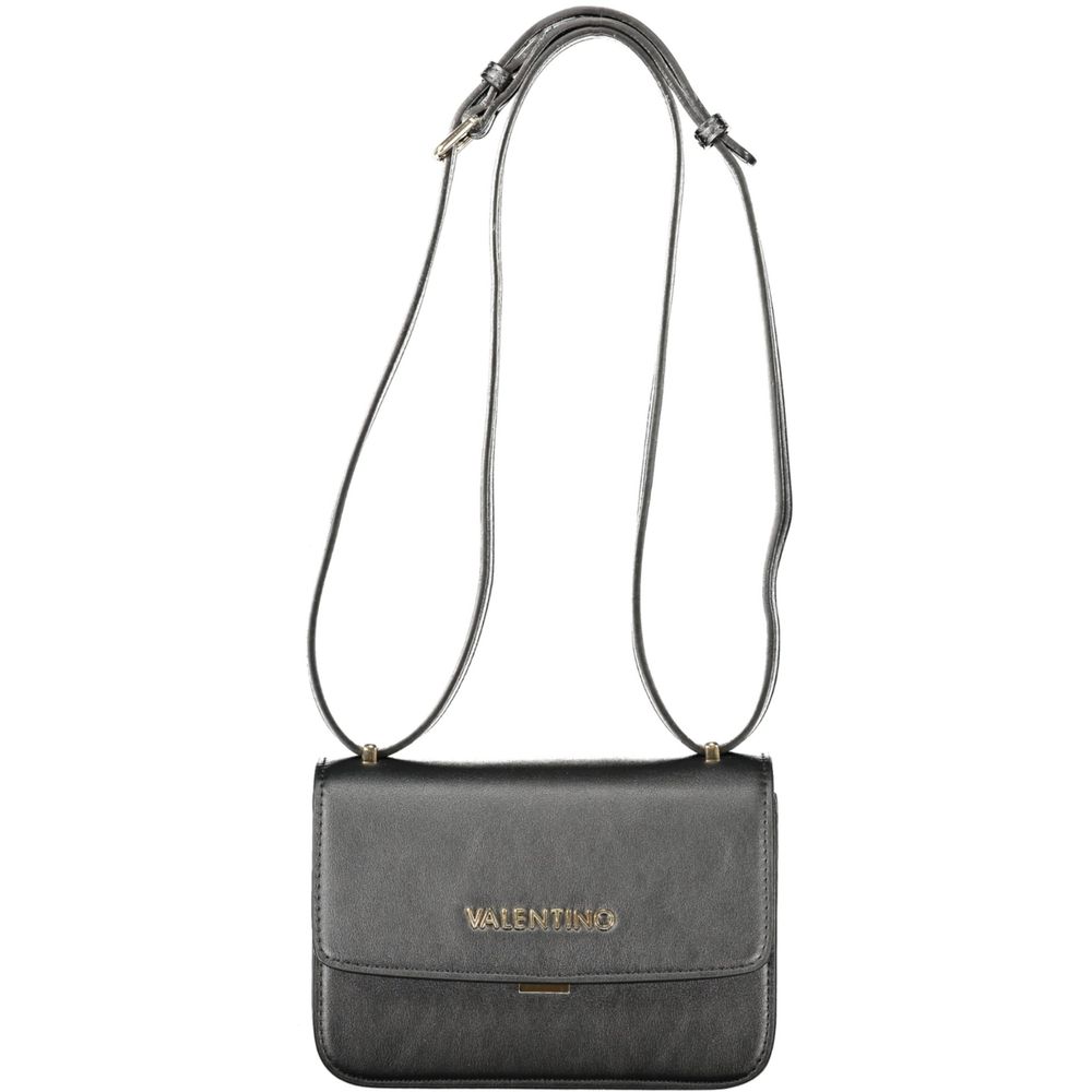 Valentino Black Polyethylene Handbag – Sac Bandoulière Femme 4 Poches Intérieures
