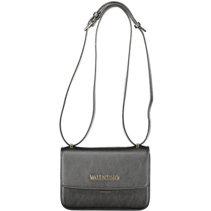 Valentino Black Polyethylene Handbag – Sac Bandoulière Femme 4 Poches Intérieures