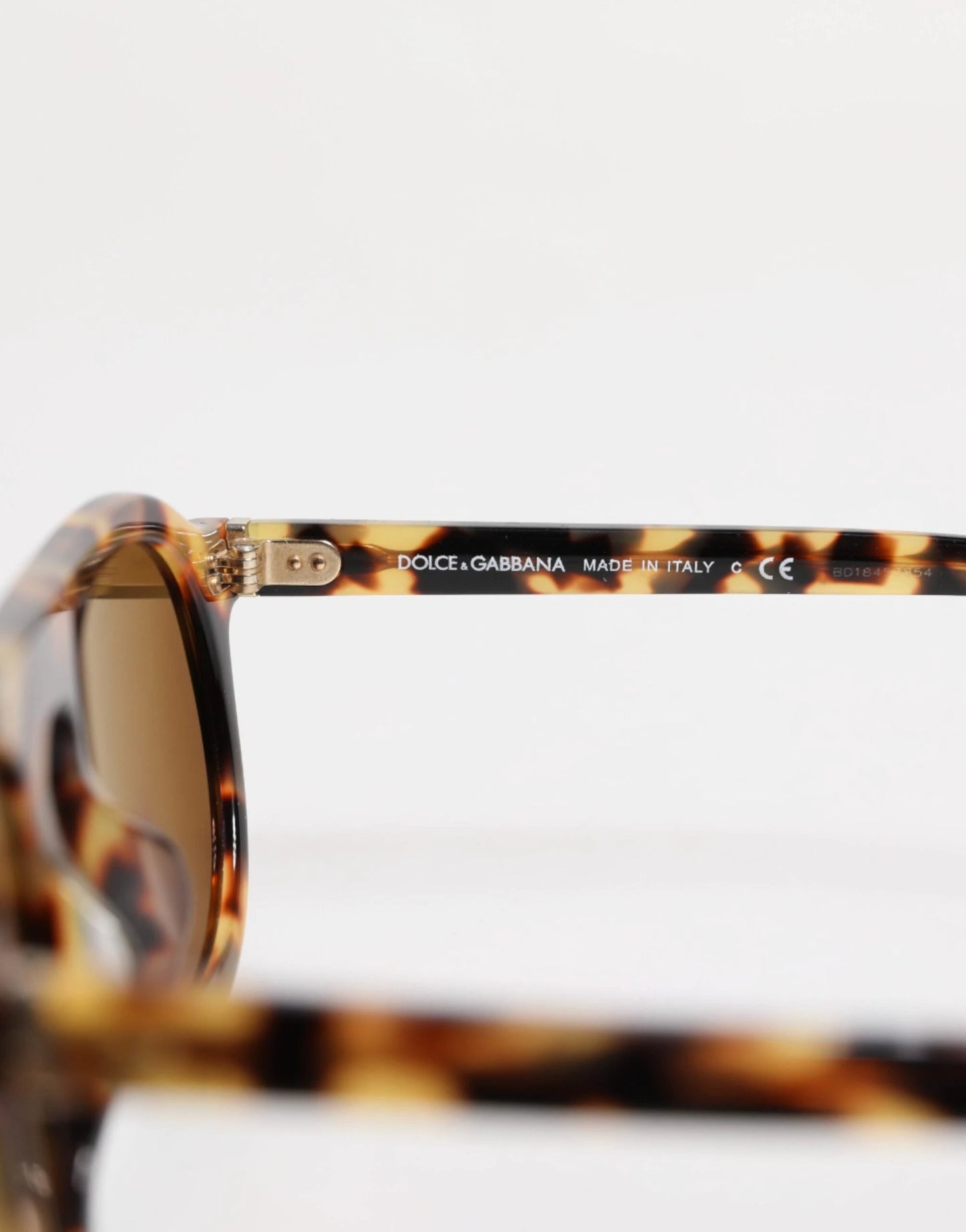 Dolce & Gabbana Brown Acetate Round Leopard Print Eyewear Sunglasses by Dolce & Gabbana