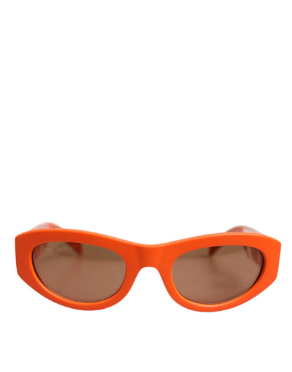 Dolce & Gabbana Orange Reborn To Live Oval Frame Logo Eyewear Sunglasses by Dolce & Gabbana