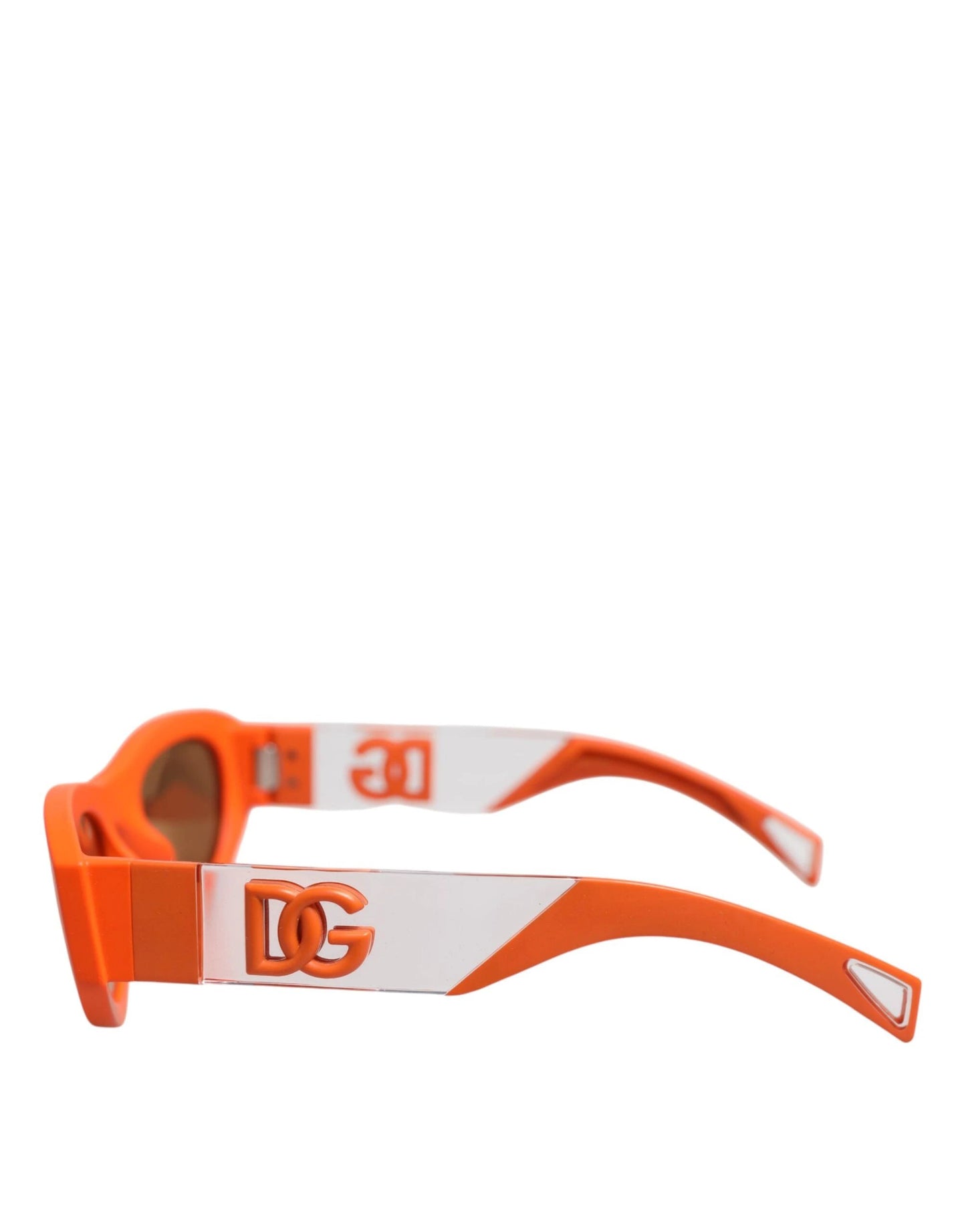 Dolce & Gabbana Orange Reborn To Live Oval Frame Logo Eyewear Sunglasses by Dolce & Gabbana