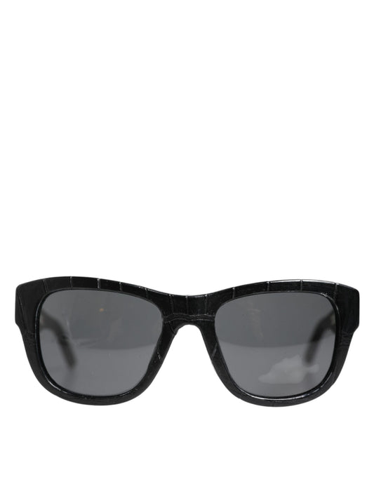 Lunettes de soleil Dolce & Gabbana femme DG4177 à monture en cuir noir – GLA1363