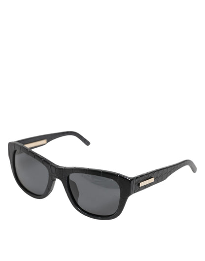 Lunettes de soleil Dolce & Gabbana femme DG4177 à monture en cuir noir – GLA1363