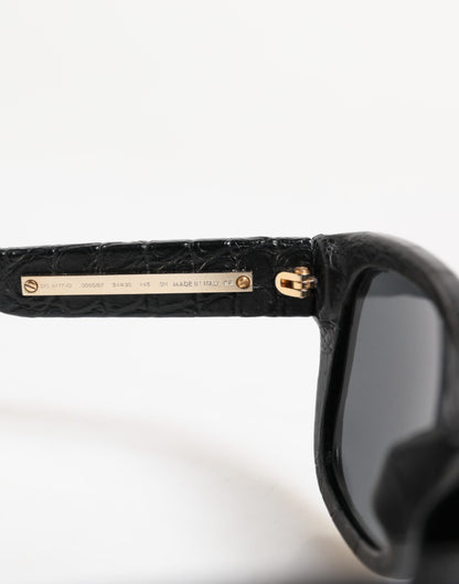Lunettes de soleil Dolce & Gabbana femme DG4177 à monture en cuir noir – GLA1363