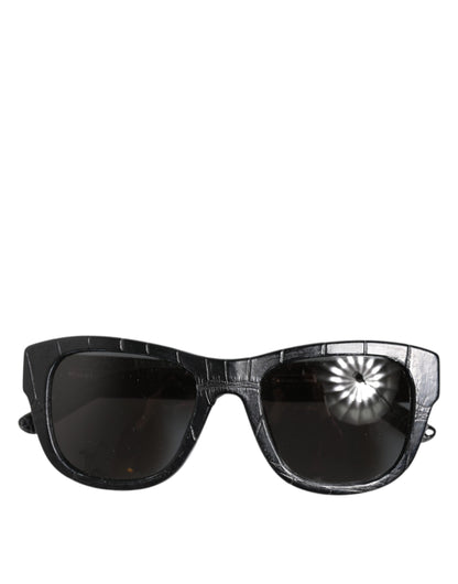Lunettes de soleil Dolce & Gabbana femme DG4177 à monture en cuir noir – GLA1363