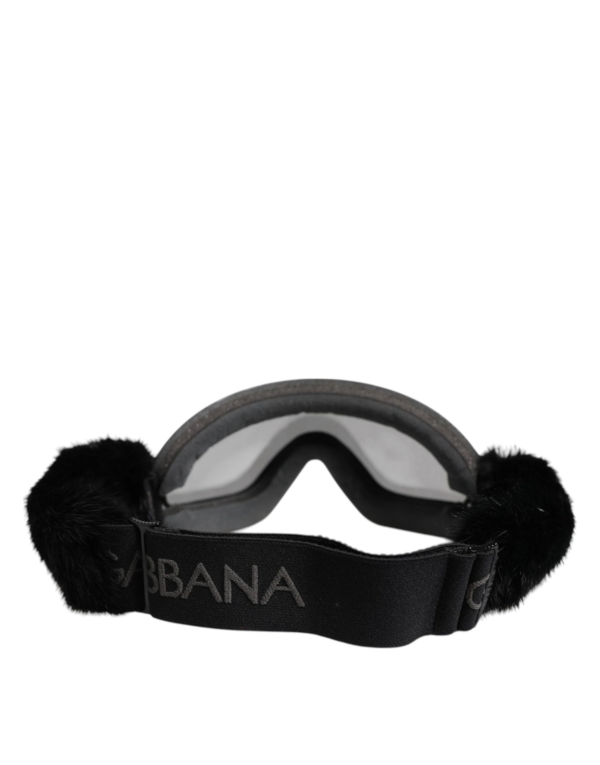 Dolce & Gabbana Black Bi0759 Lace Mirrored Ski Goggles Mask Sunglasses by Dolce & Gabbana