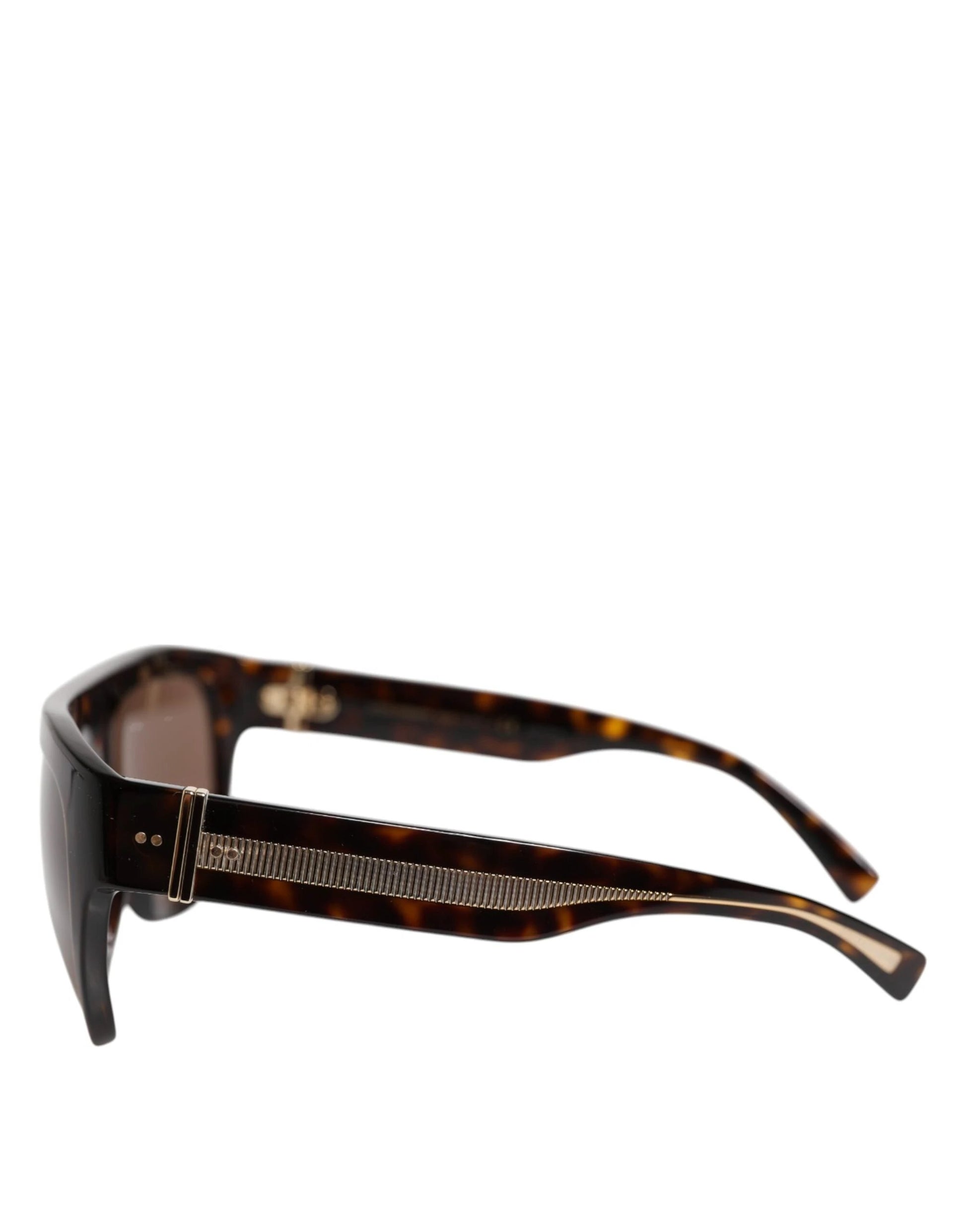 Dolce & Gabbana Dark Brown Havana DG4398F Square Frame Eyewear Sunglasses by Dolce & Gabbana