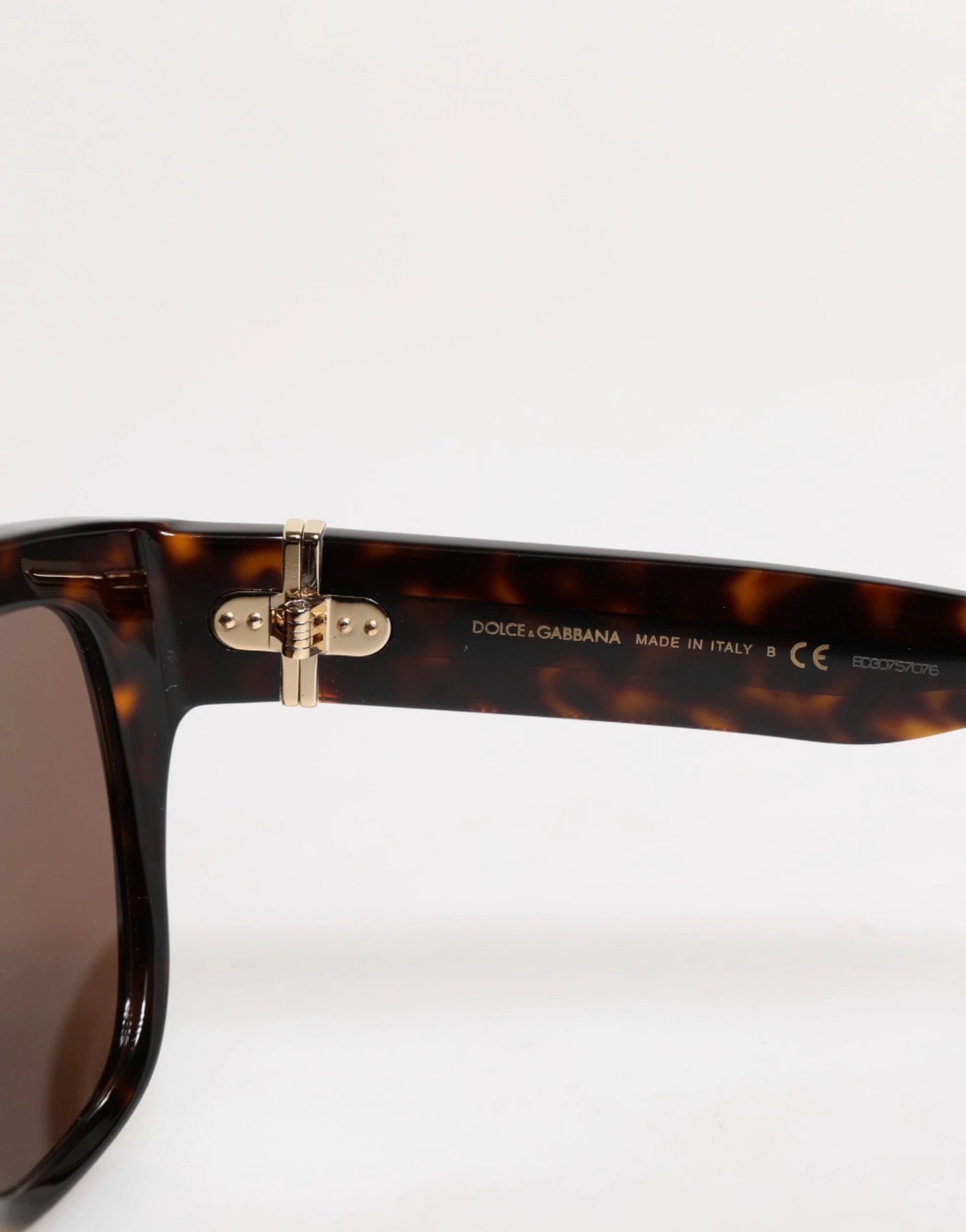 Dolce & Gabbana Dark Brown Havana DG4398F Square Frame Eyewear Sunglasses by Dolce & Gabbana