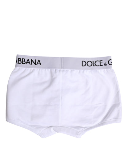 Dolce & Gabbana White Cotton Stretch Regular Boxer Underwear