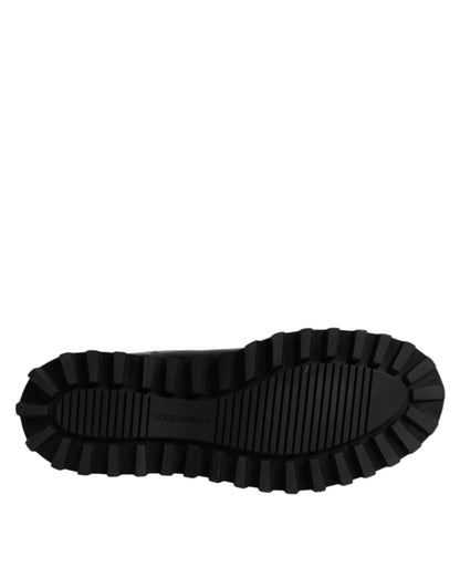 Dolce & Gabbana Black Belted DG Logo Men Chelsea Boots Shoes by Dolce & Gabbana