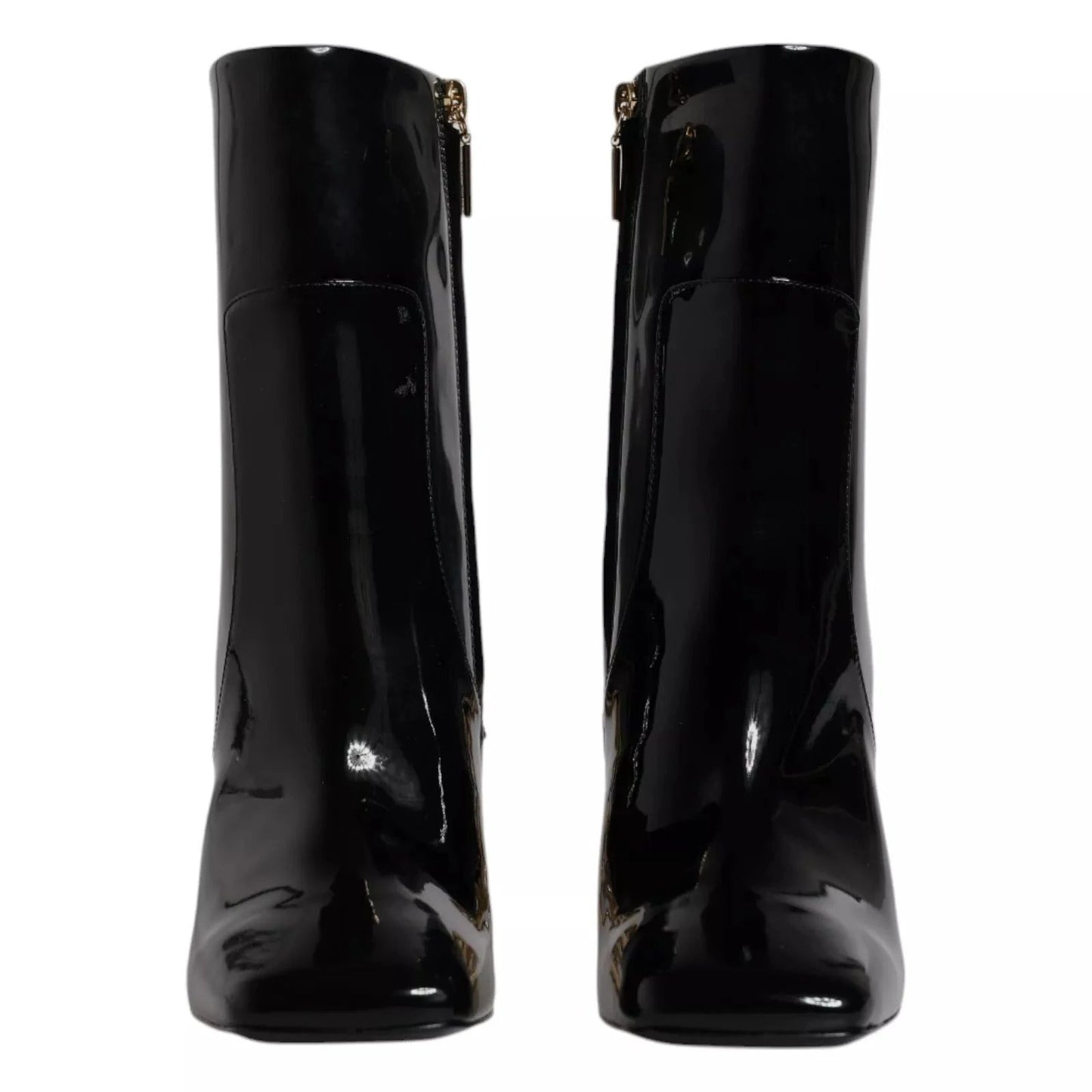 Dolce & Gabbana Black Jackie Leather Mid Calf Boots Shoes by Dolce & Gabbana