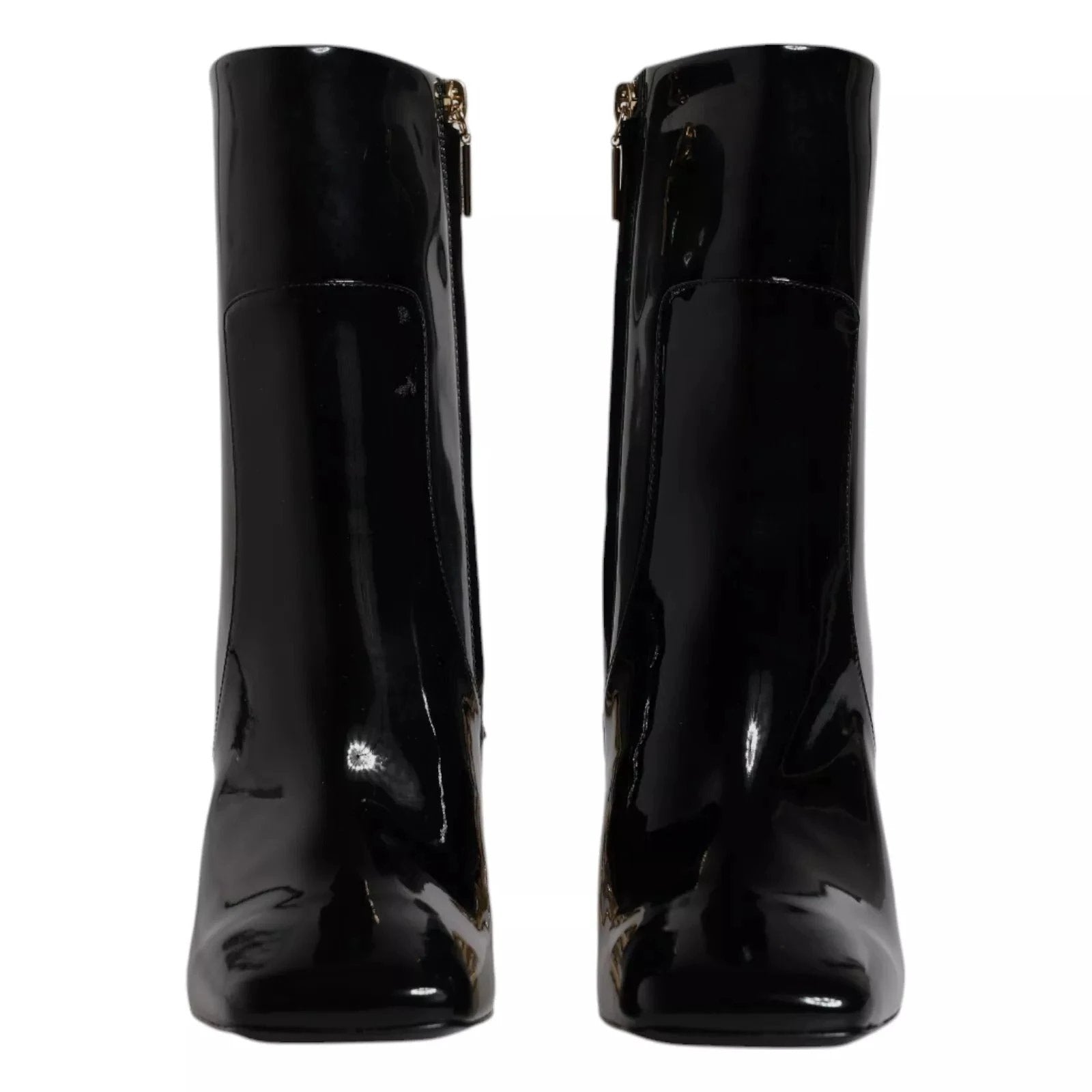 Dolce & Gabbana Black Jackie Leather Mid Calf Boots Shoes by Dolce & Gabbana