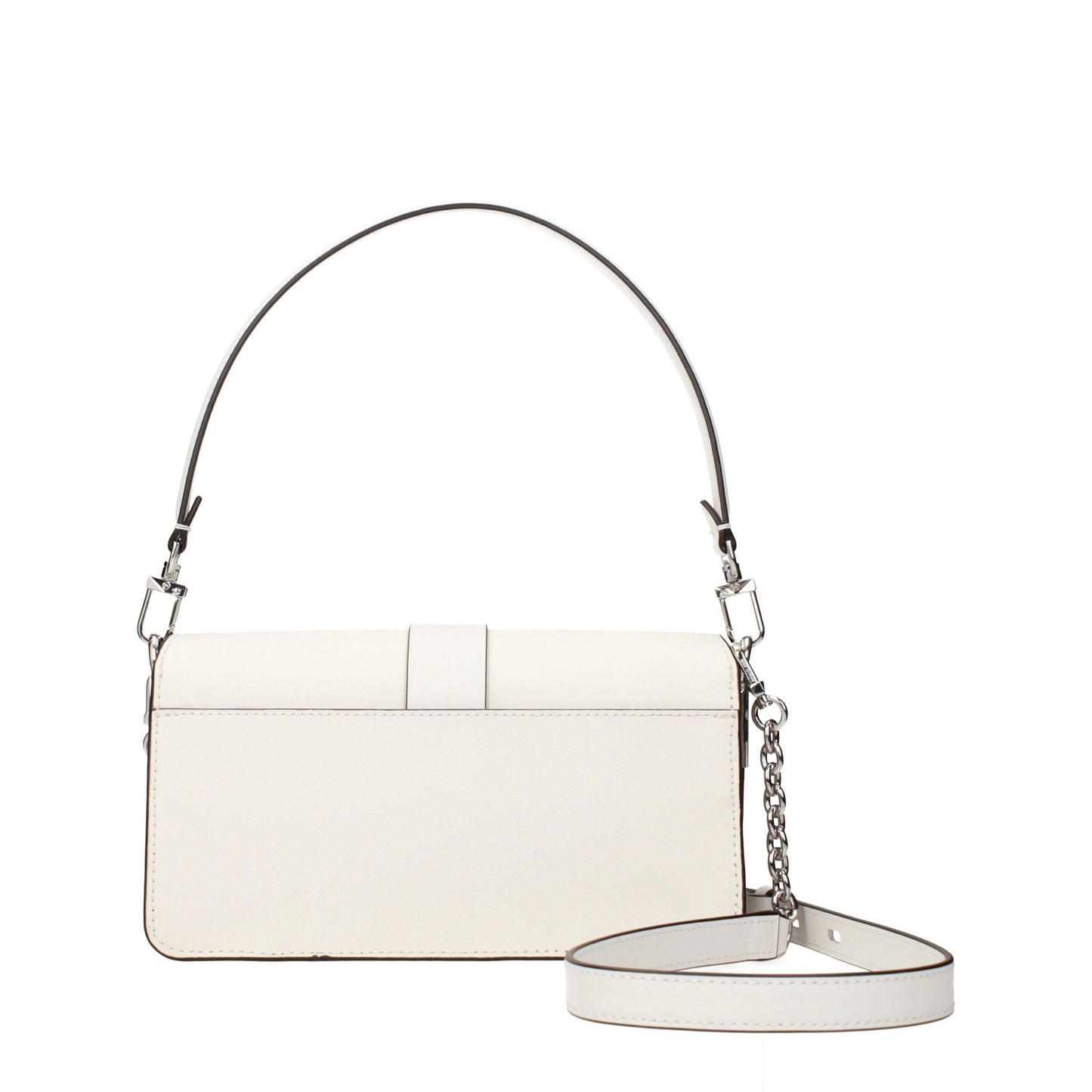 Sac À Main Michael Kors En Cuir Blanc Avec Poignée Détachable Sangle Réglable