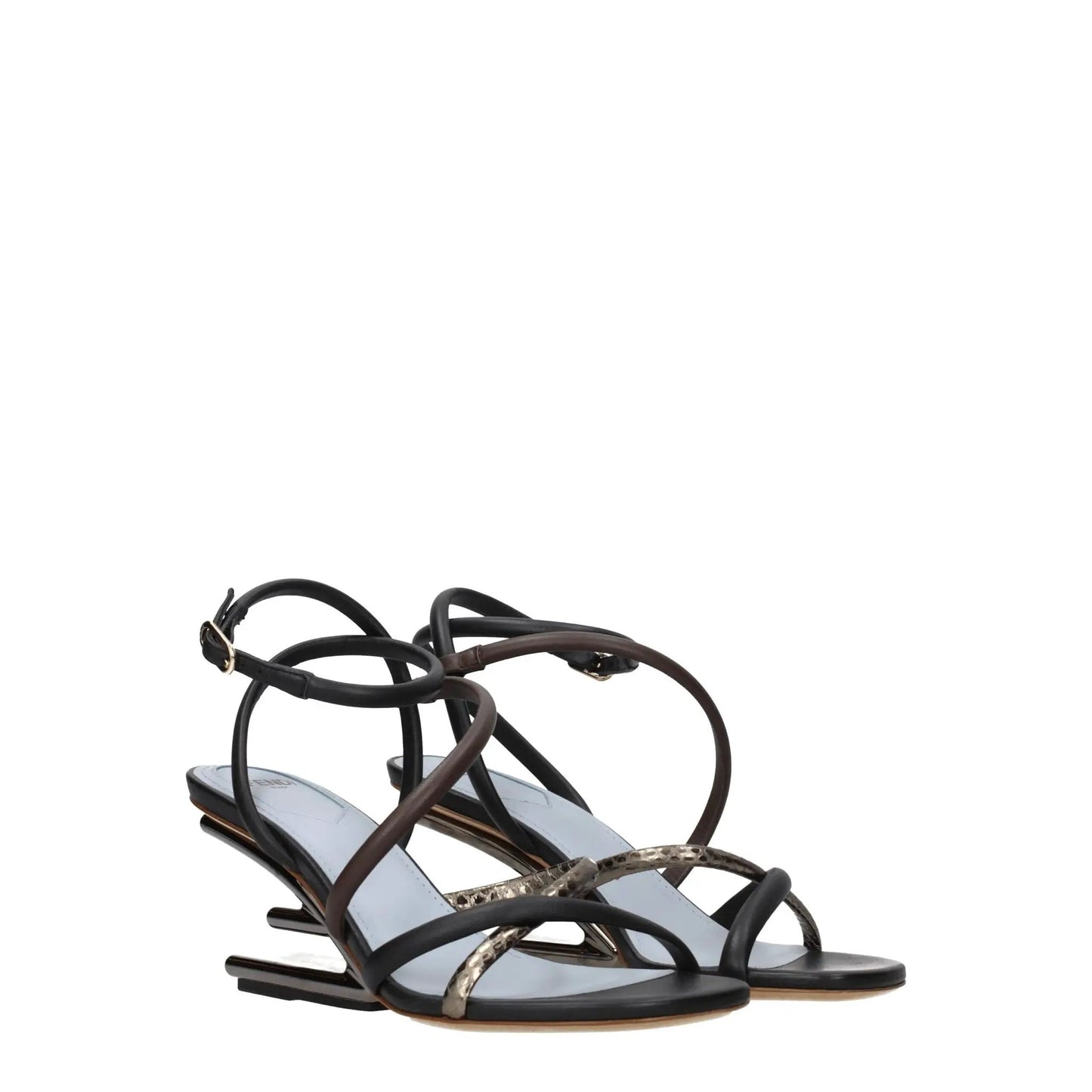 Fendi Multicolor Leather Sandals by Fendi