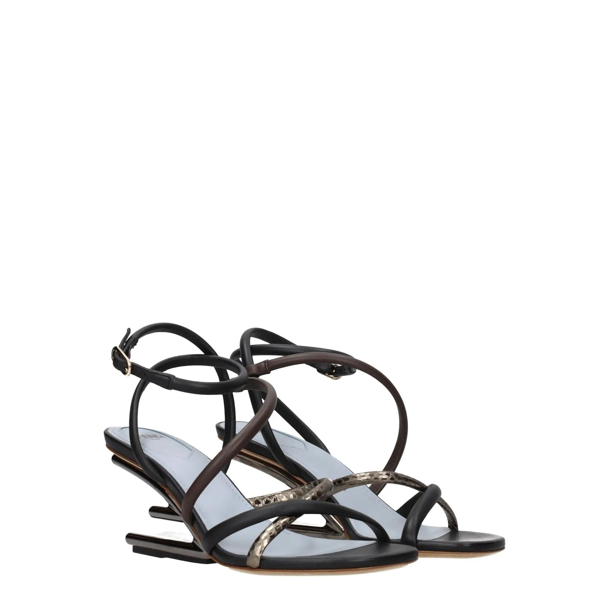 Fendi Multicolor Leather Sandals by Fendi