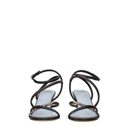 Fendi Multicolor Leather Sandals by Fendi