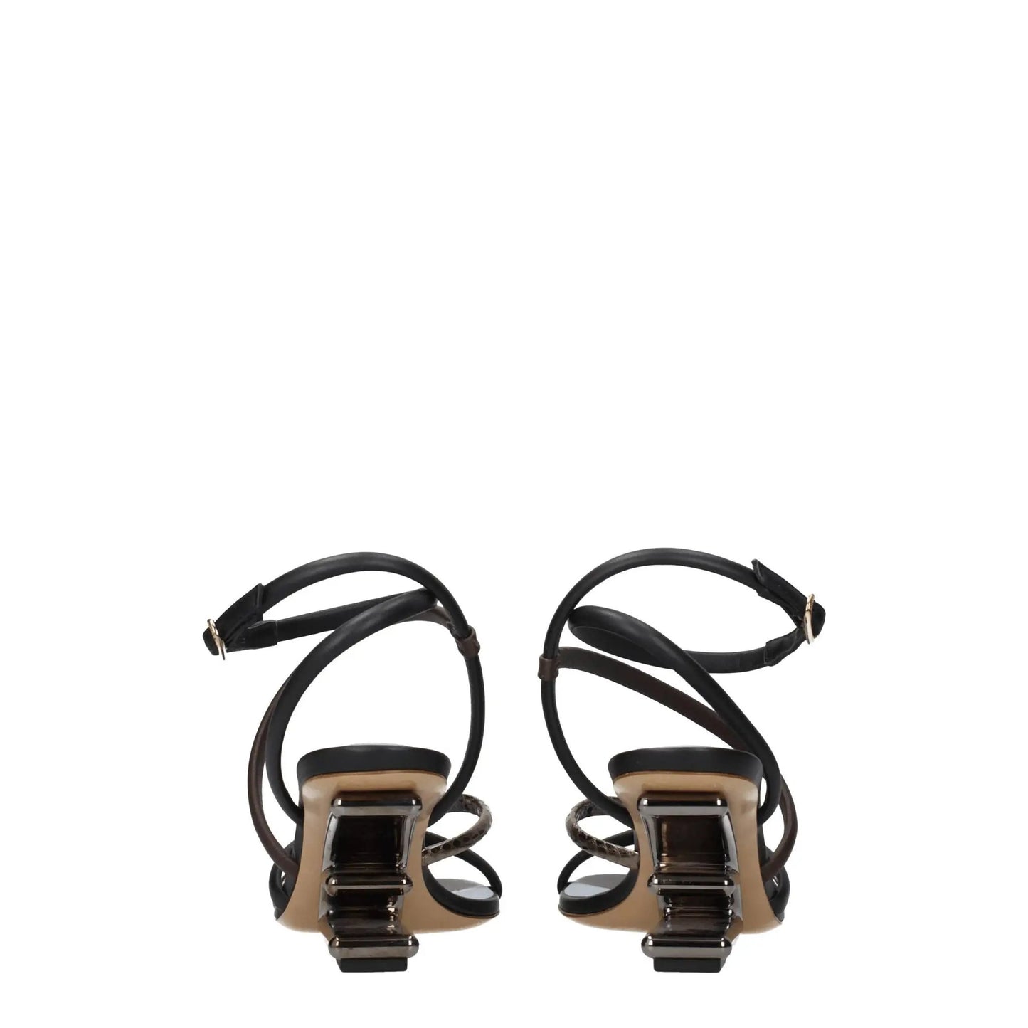 Fendi Multicolor Leather Sandals by Fendi