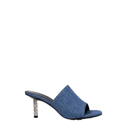 Givenchy Blue Fabric Platform Sandals by Givenchy