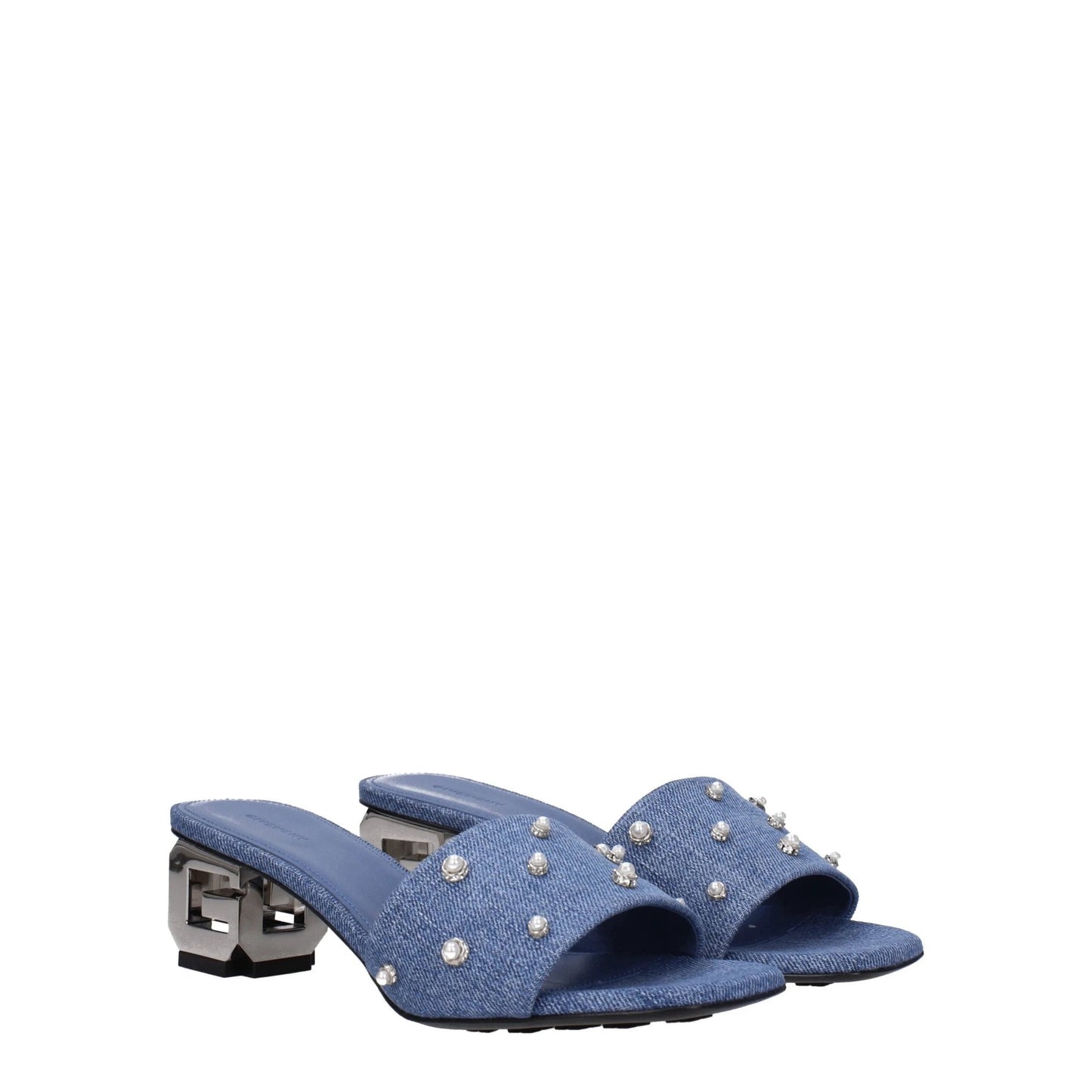 Givenchy Blue Fabric Sandals by Givenchy