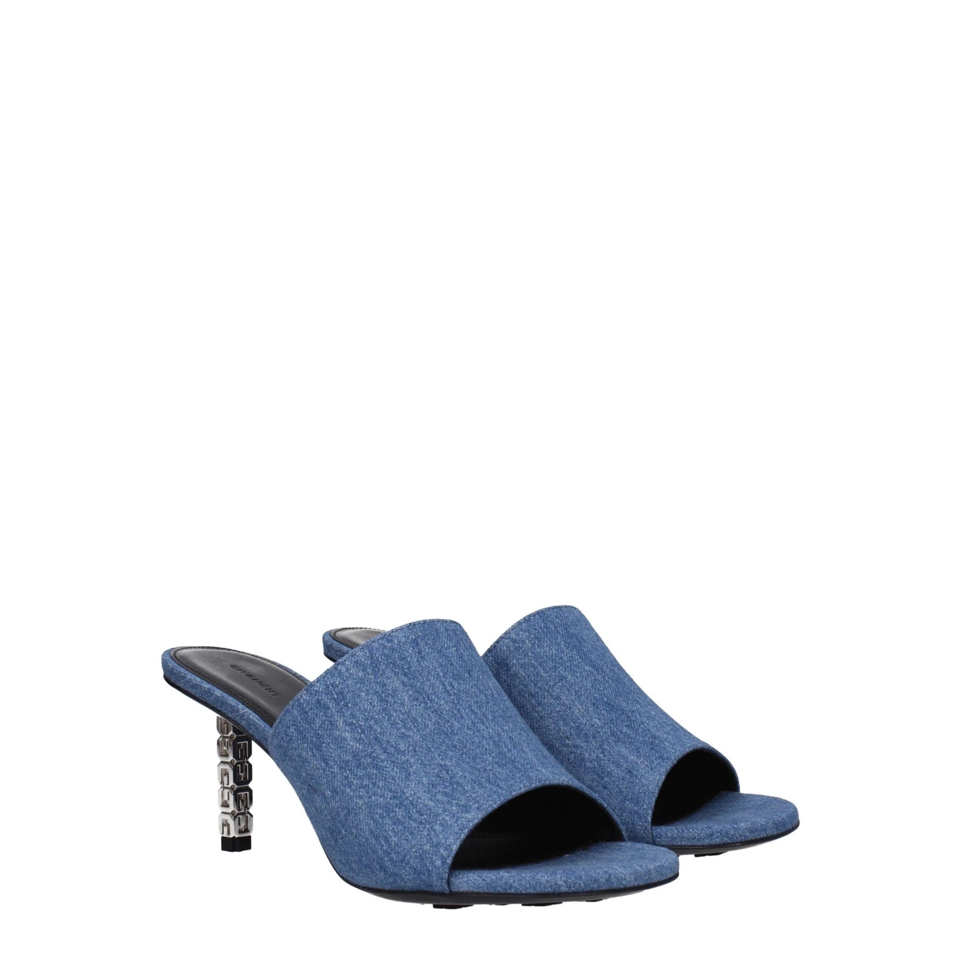 Givenchy Blue Fabric Platform Sandals by Givenchy