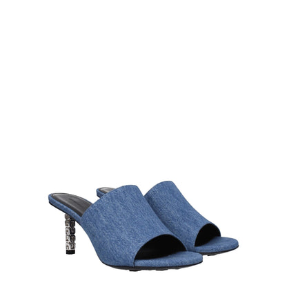 Givenchy Blue Fabric Platform Sandals by Givenchy