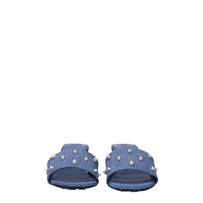 Givenchy Blue Fabric Sandals by Givenchy
