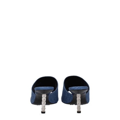 Givenchy Blue Fabric Platform Sandals by Givenchy