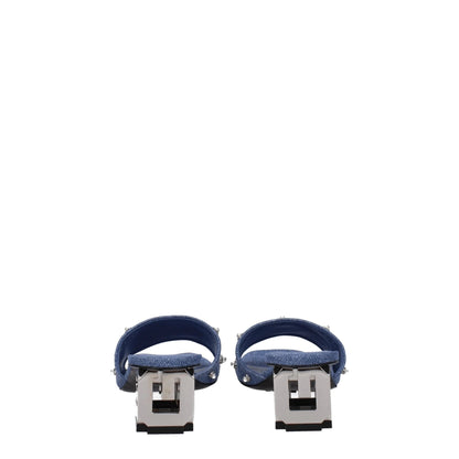 Givenchy Blue Fabric Sandals by Givenchy